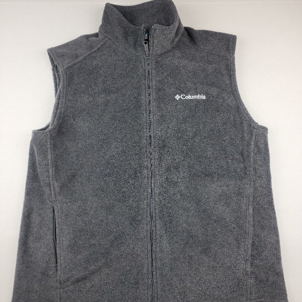 Columbia Charcoal Heather Zipper Vest Size L